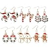 VYNZOR Boucles d’Oreilles Noël Femme 12 Paires – Coffret Bijoux Fantaisie avec Sapin, Bonhomme de Neige, Pain d’Épices et Sucre d’Orge, Idée Cadeau Noël Originale