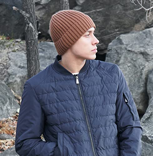 Image of Connectyle Fleece Lined Cuffed Beanie Hat for Men Women Knitted Winter Wool Beanies Skull Cap Warm Watch Hat