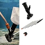 ONEVER Schwimmbad Staubsauger, Tragbarer Teich Staubsauger für Schwimmbad-Teichbrunnen Unterwasserreinigungswerkzeug, Schwimmbad Spa Werkzeug mit Netzbeutel