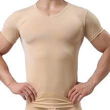 IYUNYI Men's Underwear Shirts Short Sleeve T-Shirt Mesh Sheer Top Undershirt Sleepwear