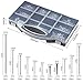 OCR 2510PCS Nails Assortment Kit, Galvanized Nails Set with Storage Case - Including Brad Head, Flat Head & Studs for Hanging Wall Art Decor, Picture Frame, Masonry, Woodwork, Decor