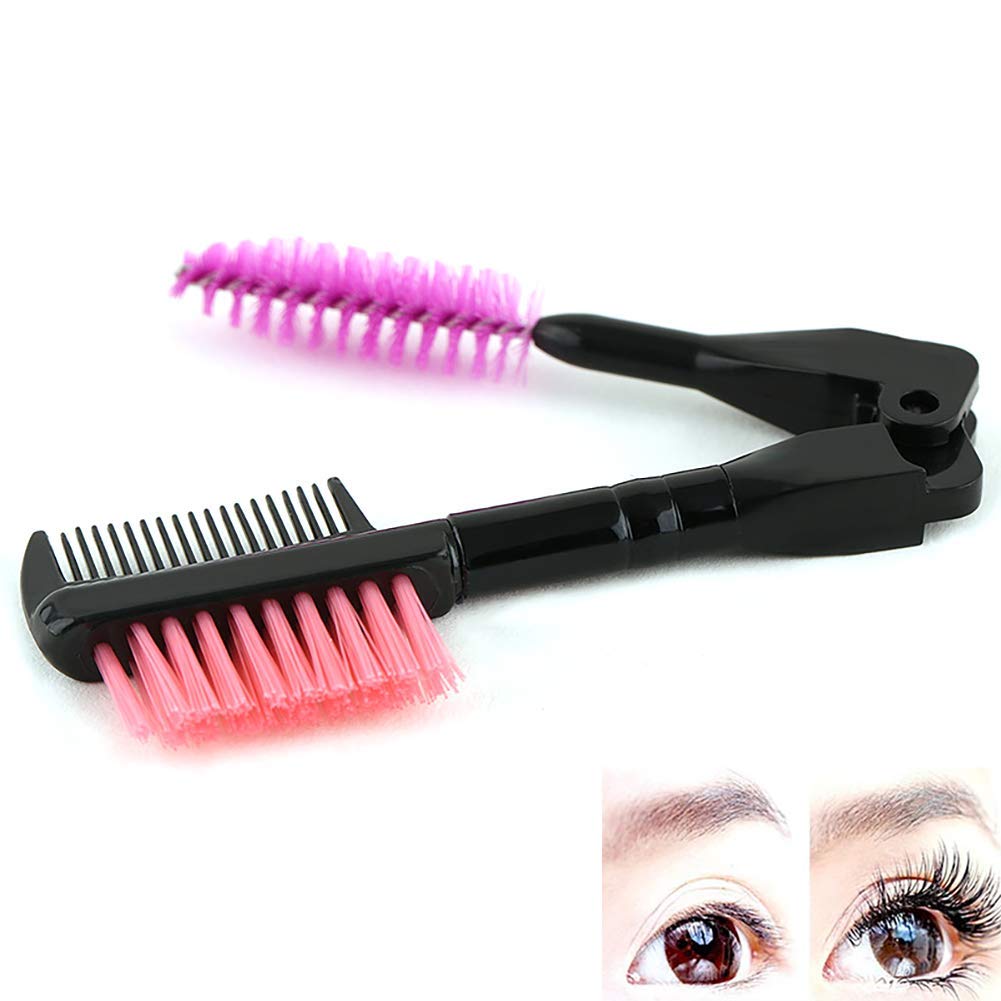 Double-end Folding Eyelash Comb Separator Mascara Lift Curl Metal Beauty Eyes Makeup Tool Eyelashes Comb (Random, Pack of 1) 3