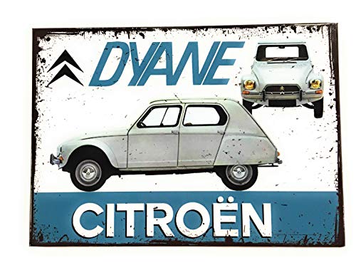 udc Editions du sud Plaque Vintage décorative cartonnée Dyane citroën 12x17cm