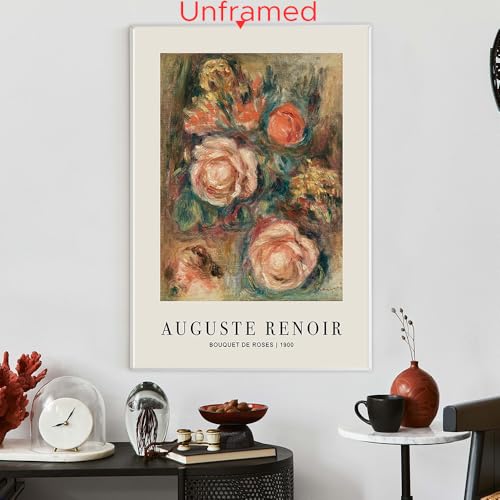 Affiche Auguste Renoir fleur 50x75cm pour salon rétro