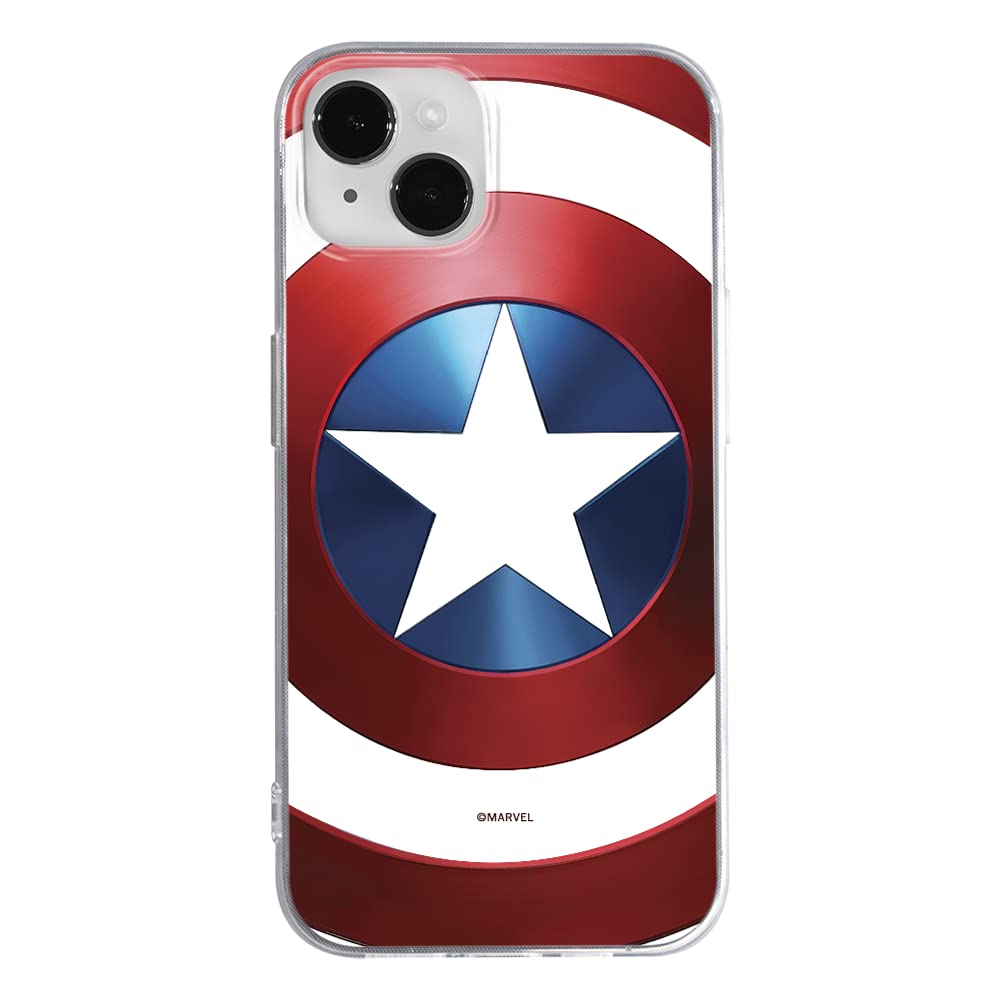 ERT GROUP mobile phone case for Apple Iphone 14 original and officially Licensed Marvel pattern Captain America 025 optimally adapted to the shape of the mobile phone, case made of TPU
