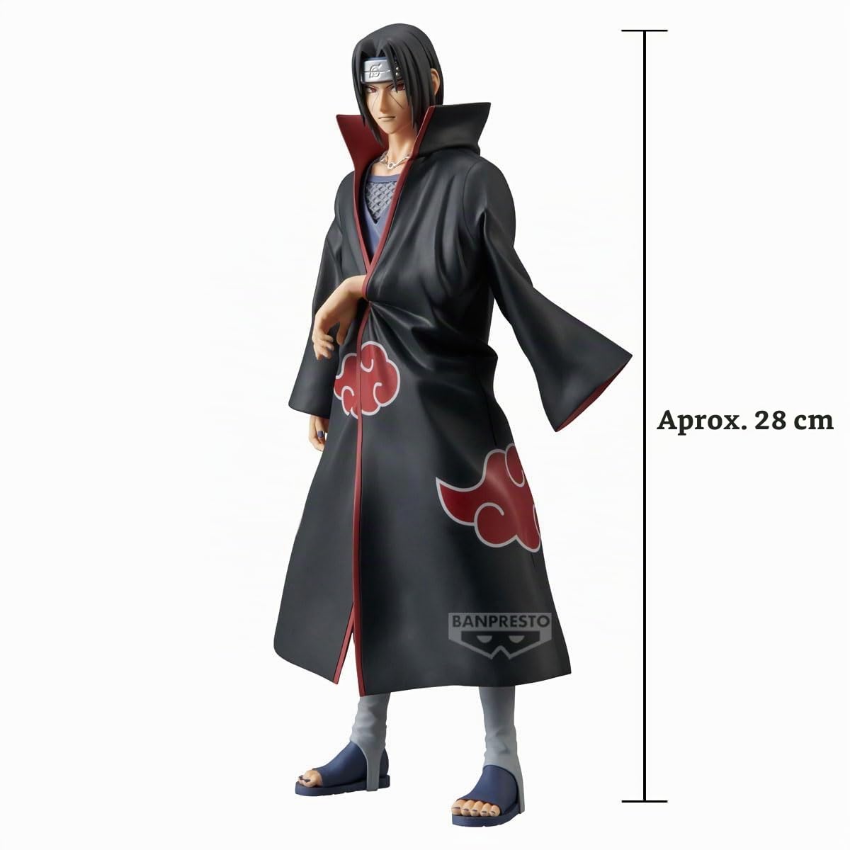 Banpresto Figura de Acción Itachi Uchiha Naruto Shippuden, Grandista 28 cm, BP28670P Multicolor, Figura Coleccionable, Óptimo para los fanaticos del Anime