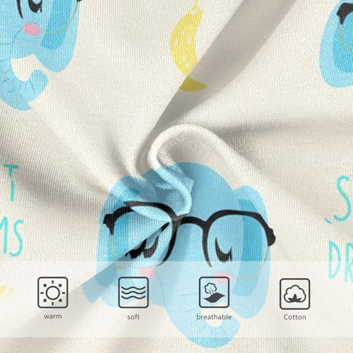 Cute Blue Cartoon Elephant Beige Toddler Girls Underwear 2t Cotton Girl Panties Cute Fun Kids Briefs Undies3