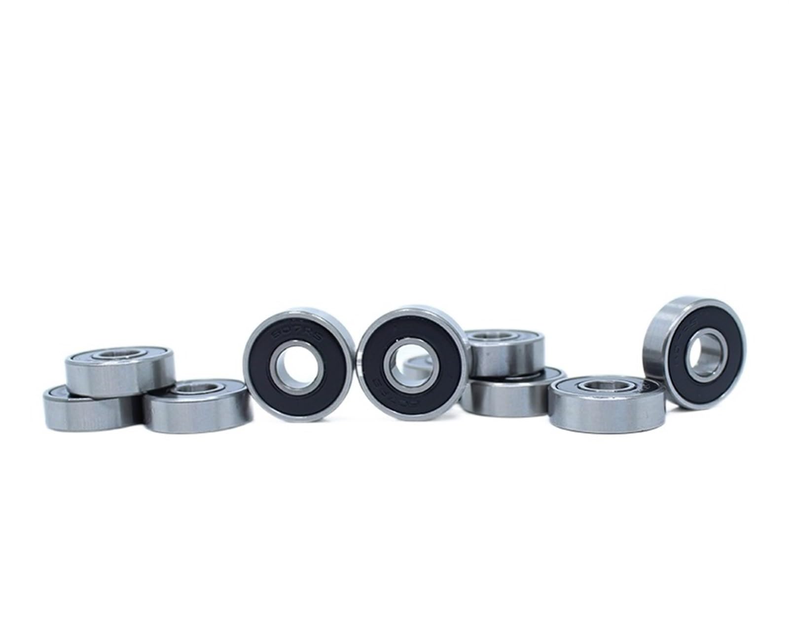VSPPJYFG Bimetal Seal Shield Micro deep Groove Bearing 10PCS 607-2RS 7x19x6mm ABEC-1 Miniature Ball Bearings