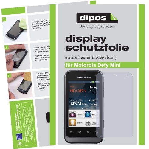 dipos I 2X Protection ecrán Mat Compatible avec Motorola Defy Mini Films de Protection d'écran