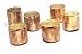 mercury glass ribbed votive - set of 6 (copper)
