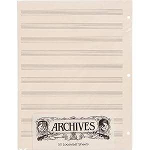 Archief Looseleaf Manuscript Papier, 10 Stave, 50 pagina’s