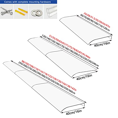 Auvent extérieur étanche moderne en polycarbonate pour façade - 6