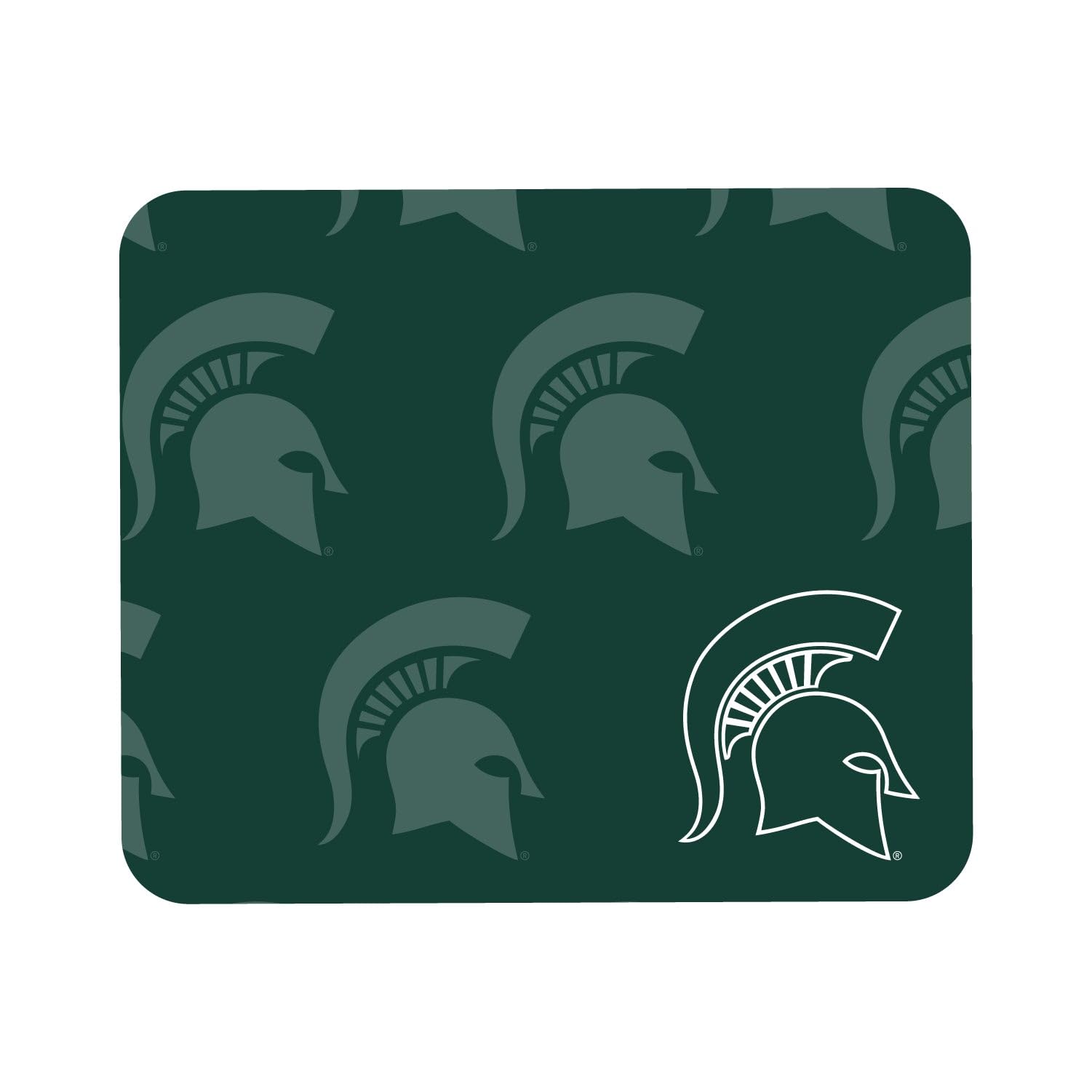 OTM Essentials Officially Licensed Michigan State University Standard Fabric Mouse Pad, Desk Accessories, Standard Fabric Gaming Mouse Pad with Non-Slip Rubber Base, Mascot Repeat