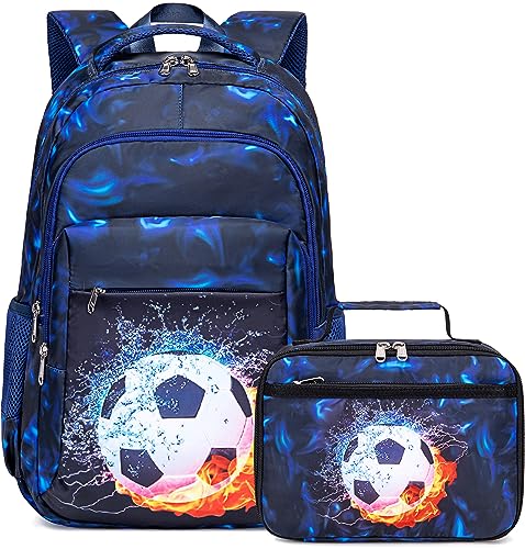LEDAOU Kids School Backpack with Lunch Box for Boys Girls Bookbag School Bag Preschool Kindergarten Toddler Backpack