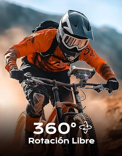 CIRYCASE Soporte Movil Moto [Antivibración Mejorado], Súper Estable Soporte Movil Bicicleta, 360° Rotación y Ajustable Suporte Telemóvel Moto Compatible con iPhone 17/16/15, Galaxy, 4,7-6,8" Teléfonos - imagen 4