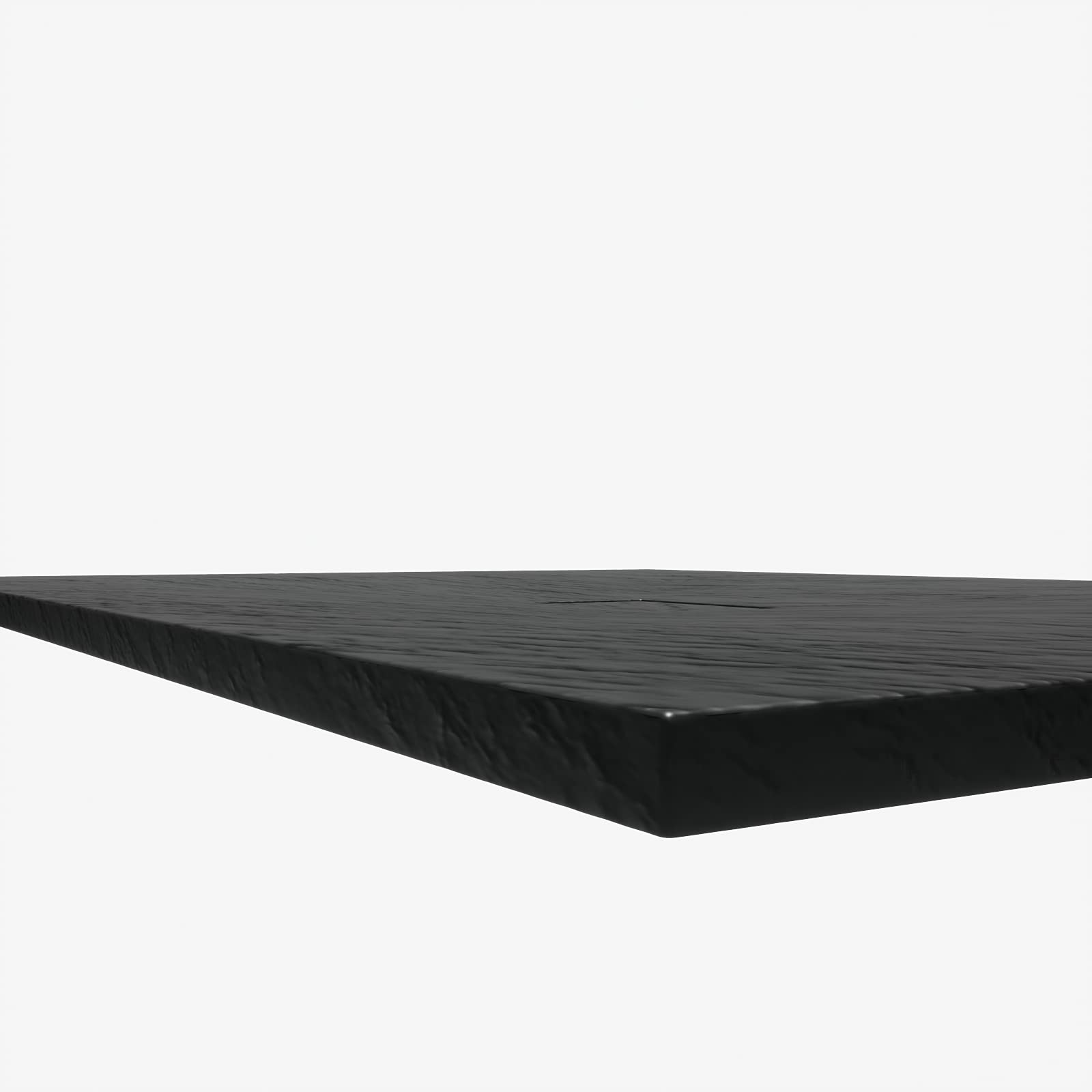 SMC Plato de ducha 120 x 90 cm, ‎Negro con sifón, plano, estructura antideslizante | Incluye desagüe de 90 mm de diámetro, plato de ducha plano, diseño especial para un desagüe oculto