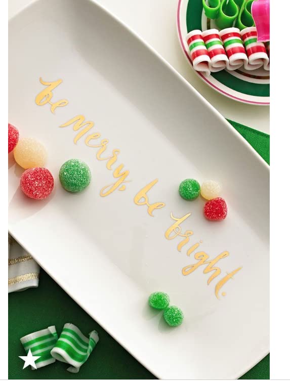 kate-spade-new-york-Arbor-Village-Be-Merry-Be-Bright-1375-in-Hors-DOeuvre-Tray-White-Gold kate spade new york Arbor Village Be Merry Be Bright 1375 in Hors DOeuvre Tray White Gold