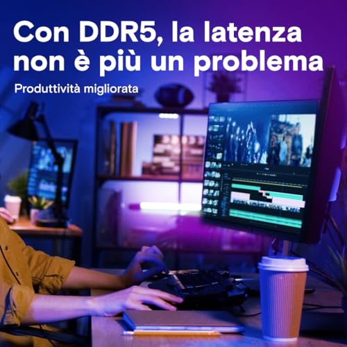 Memoria RAM da 32GB DDR5 a 5200MHz (o 4800MHz) per Desktop - Modello CT32G52C42U5 - RAM - Immagine 3