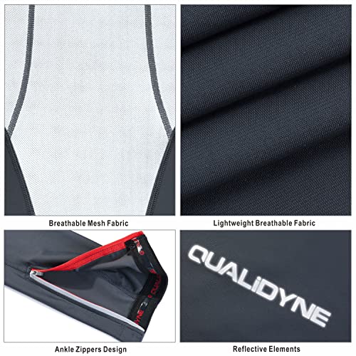 Image of qualidyne Men's Cycling Bike Bib Long Pants Cycling Tights with 3D Breathable Pad, Excellent Performance & Better Fit