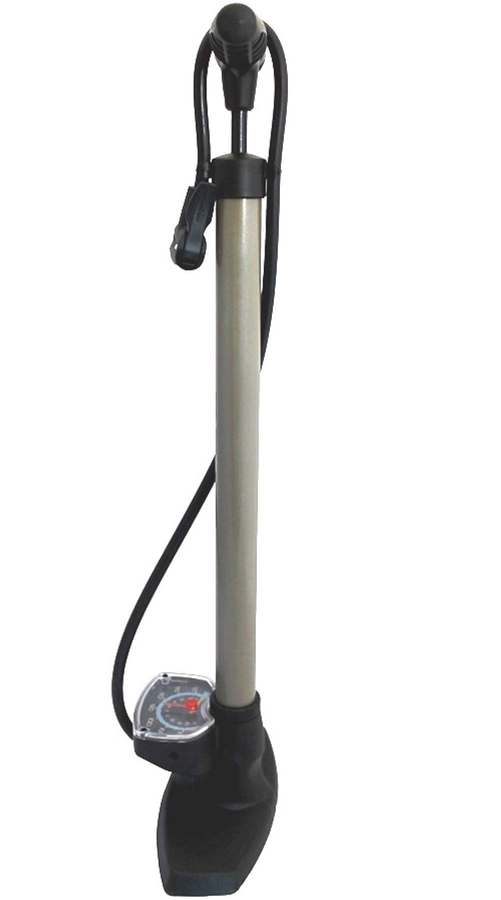 P4B | Pompa powietrza z manometrem, pompka rowerowa do wszystkich zaworów – wentyl Dunlop, wentyl francuski, wentyl samochodowy | pompka stojąca 11 bar/160 psi