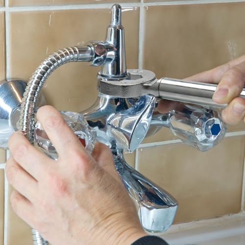 Miucoguier Plumber wrench, 2-in-1 Angle Stop Wrench for Angle Stops, Straight Stops, and Compression Couplings,Plumbing Tools for Faucet Nuts, and Spigots - Image 4