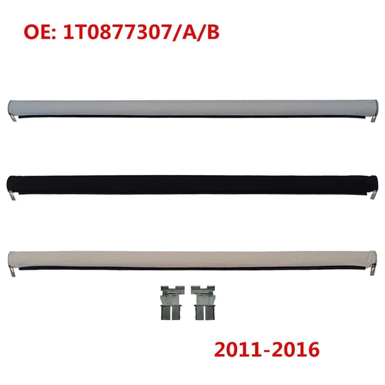 Cortinillas Coche para VW para Touran 2011 2012 2013 2014 2015 2016, Parasol Panorámico para Techo Solar, Cortina Enrollable, Persiana 1T0877307 1T0877307A Parasol Ventana Coche(Grey)