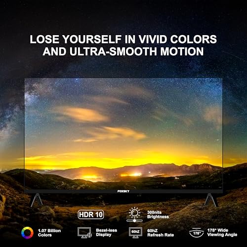 Image of Foxsky 109 cm (43 inch) Frameless Series 4K UHD QLED Smart TV (WebOS) 43FS 4K (Black)