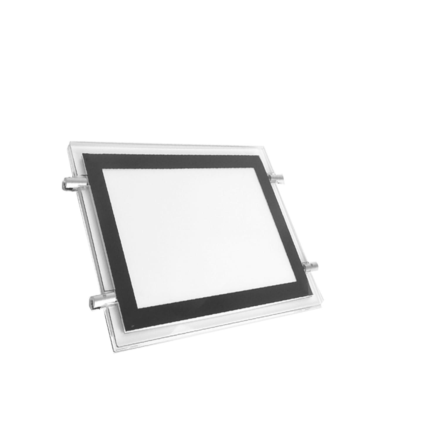 Letrero para ventana de bienes raíces, Tamaño A4, Soporte de letrero de caja de luz acrílica LED (colgante horizontal, 4 uds A4 una línea)