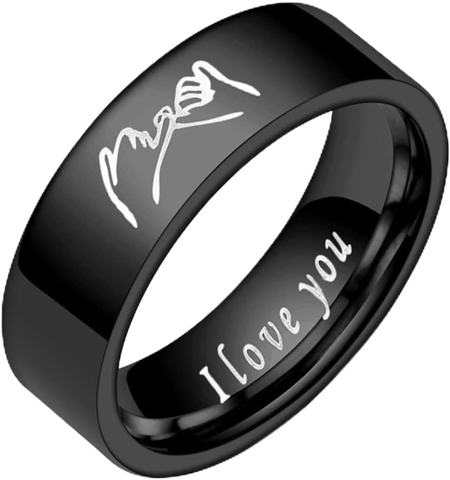 Jude Jewelers 6mm Stainless Steel Plain Wedding Band Rings for Couples - Rust-Proof Promise Anniversary Size 10