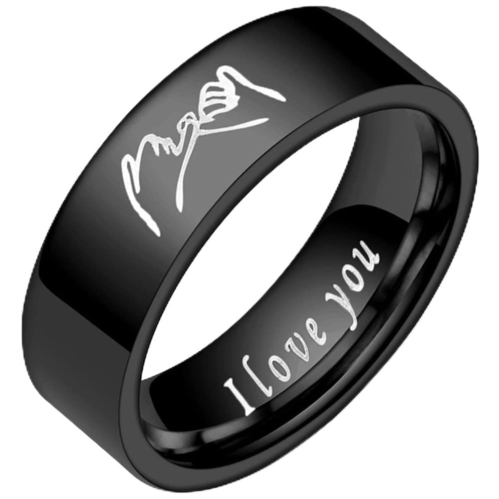 Jude Jewelers 6mm Stainless Steel Classic Plain Lovers Couple Wedding Band Statement Anniversary Promise Ring