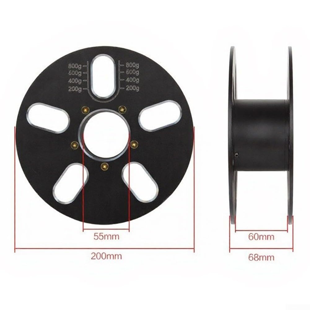 Bobina de filamento reutilizable, 1 paquete de aluminio vacío para carrete de impresora 3D, diseño desmontable resistente al calor para recambios PLA ABS, compatible con Bambu Lab