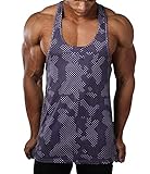 Men's Muscle Stringer Tank Tops Athletic Workout Gym Fitness Vest T-Shirts (US-XL, Purple)