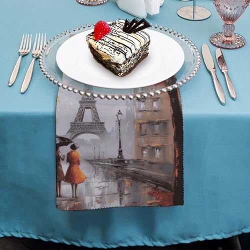 Servilletas de Tela Diseño Torre Eiffel 18.7 in Cuadrada 1 unidad miniatura 4