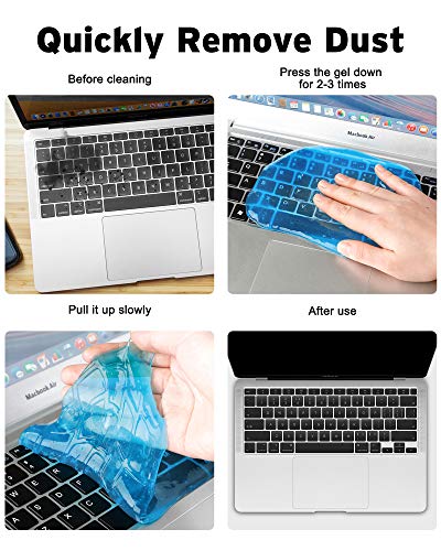 FiveJoy Car Cleaning Gels, 5-Pack Universal Auto Detailing Tools Car Interior Cleaner Putty, Dust Cleaning Mud for PC Tablet Laptop Keyboard, Air Vents, Camera, Printers, Calculator - 400g