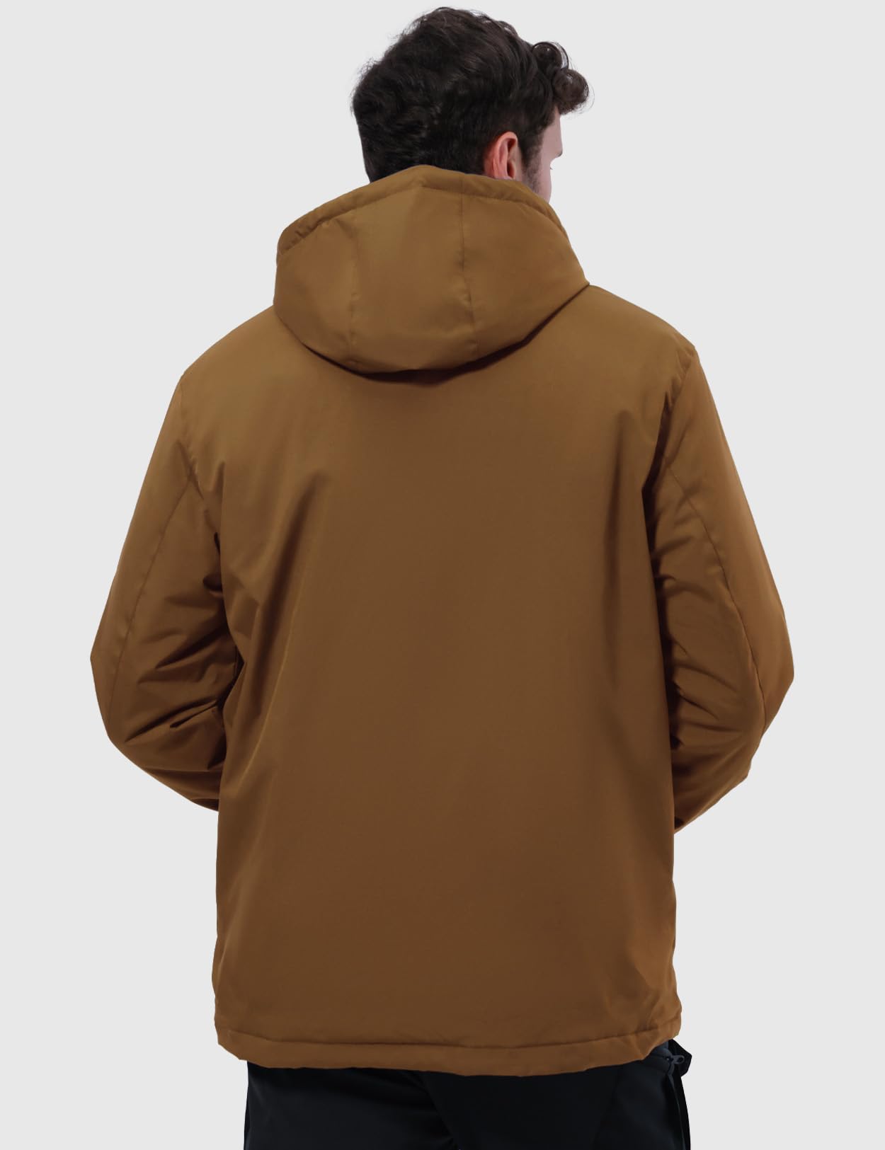 GEMYSE Veste de Ski pour Homme Manteau d’Hiver Imperméable et Coupe-Vent avec Capuche et Multi-Poches Chaud pour Neige et Montagne