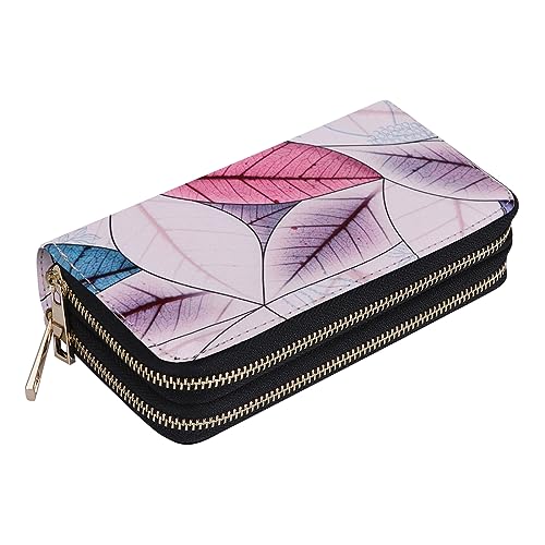 Image of XEYOU Double Zipper Long Clutch Wallet Cellphone Wallet for Women with Removable Wristlet Strap for Credit Card, Cash, Coin, Bill