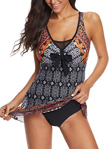 Womens One Piece Swimsuits for Women Tummy Control Swimwear Swimdress Slimming Bathing Suit Dress 06 Color a 16-18