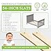 CC KITS Full Size Bed Slats - 8pc Solid Wood Under Mattress Support - Bunkie Board, Box Spring & Mattress Foundation Replacement - Platform Bed Frame - Set of 8 Slats (Full - 54