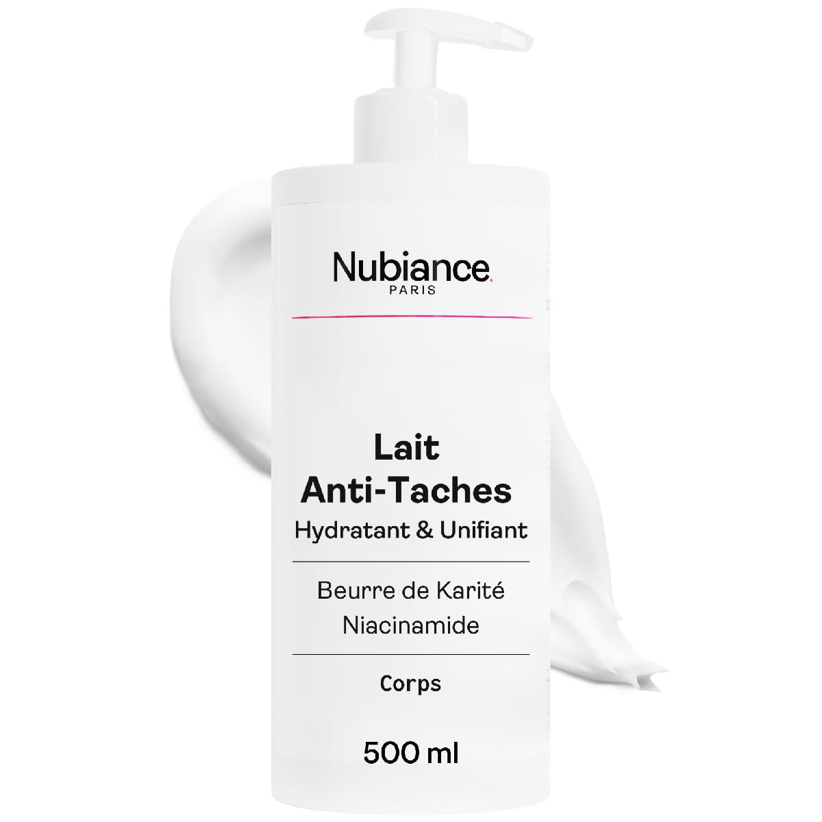 NUBIANCE - Brightening & Unifying Anti-Stain Body Lotion with Shea Butter - Protection against Hyperpigmentation, Deep Hydration - Soft, Supple and Luminous Skin, 500 ml