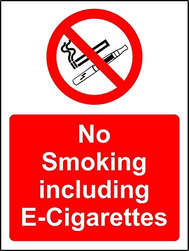 Adhesivo brillante A4 con texto en inglés "No Smoking", 2 unidades