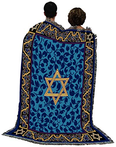 Pure-Country-Weavers-Magen-David-Blanket-Star-of-David-Gift-Hanukkah-Tapestry-Throw-Woven-from-Cotton-Made-in-The-USA-72×54 Pure Country Weavers Magen David Blanket Star of David Gift Hanukkah Tapestry Throw Woven from Cotton Made in The USA 72×54