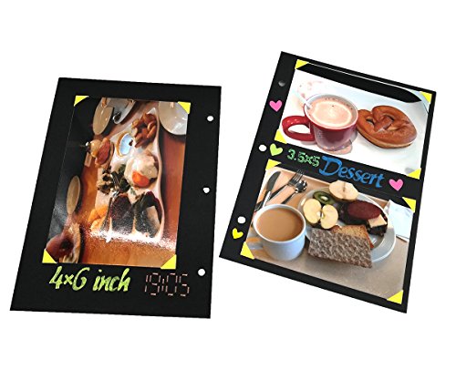 Páginas de recarga adicionales para álbumes de recortes ThxMadam, 20 hojas en negro, tamaño 21 x 15 cm, para álbumes de fotos de 22 x 18 cm miniatura 5