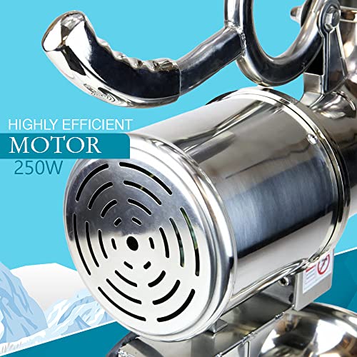 Wyzworks Stainless Steel Commercial Ice Shaver Heavy Duty - Snow Cone Shaved Icee Maker Machine #TOP2
