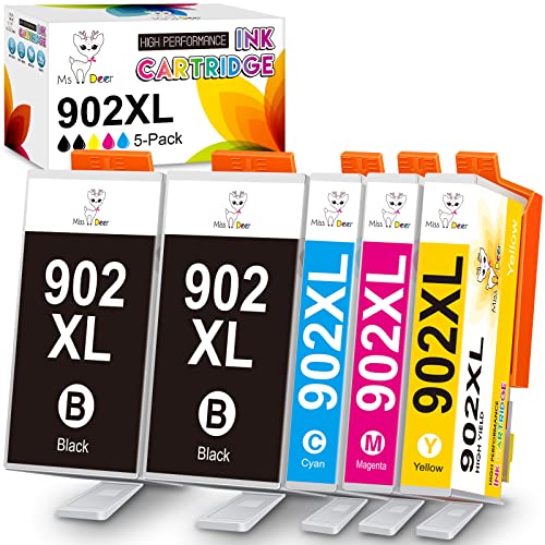 Tinta Y Tóner, Office Product Miss Deer - Cartuchos de tinta compatibles con 902 actualizados, repuesto para HP 902XL HP902 XL para impresora OfficeJet Pro 6978 6968 6958 6962 6970 6975 6960...