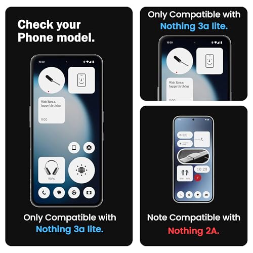 Image of ArmourPro Tempered Glass for Nothing Phone (3A) Lite - 9H Screen Protector with Black Border, Anti Scratch, Edge-to-Edge Coverage, HD Clarity, Smooth Touch, Case Friendly | Black