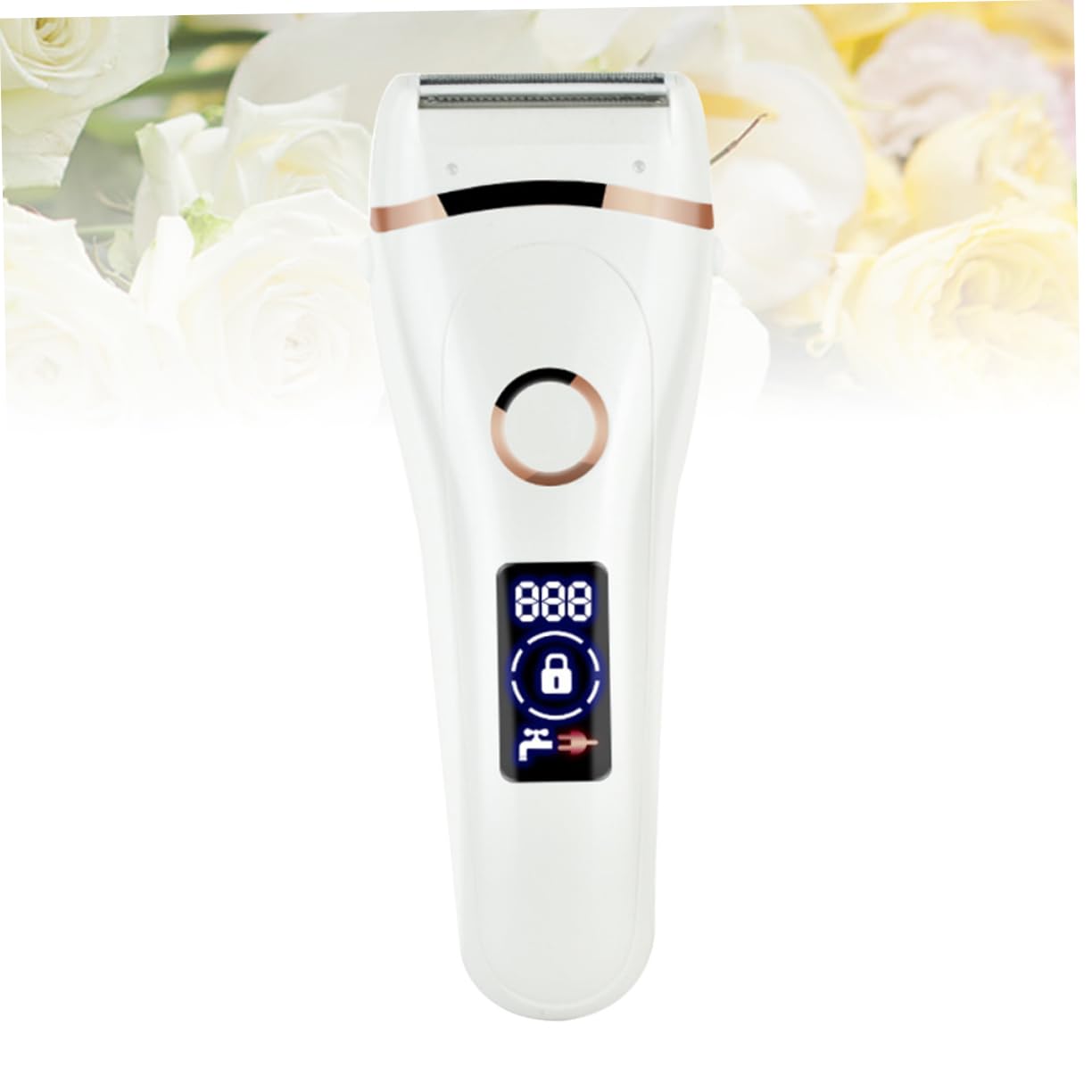 Rasoio Elettrico Donna Batteria 600mAh, Design Ergonomico in ABS Leggero per Depilazione Indolore e Portatile, per Corpo e Viso