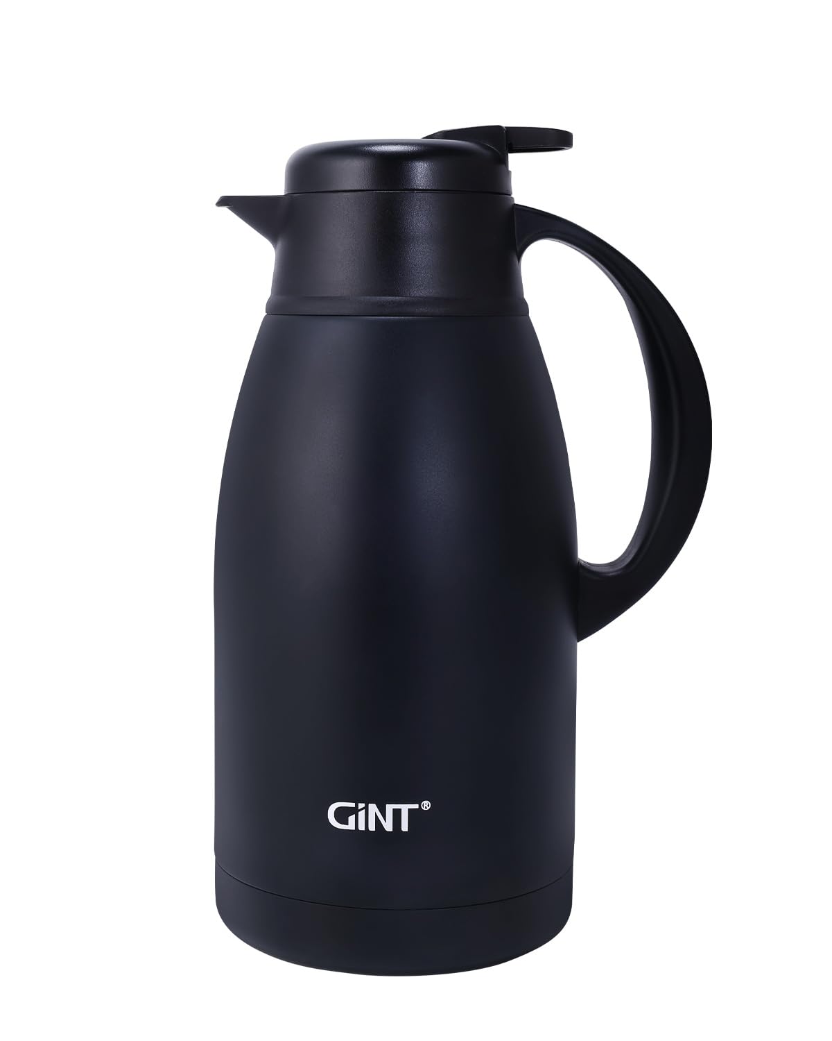 GiNT SS Thermal Coffee Carafe with Lid, 65 OZ Large Double Walled Vacuum Insulated Carafe Coffee Thermos Dispenser, Black
