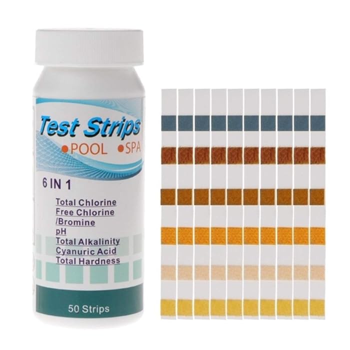 Buy Water Test Strips, 50Pcs 6 In 1 Pool Test Strips Water Quality