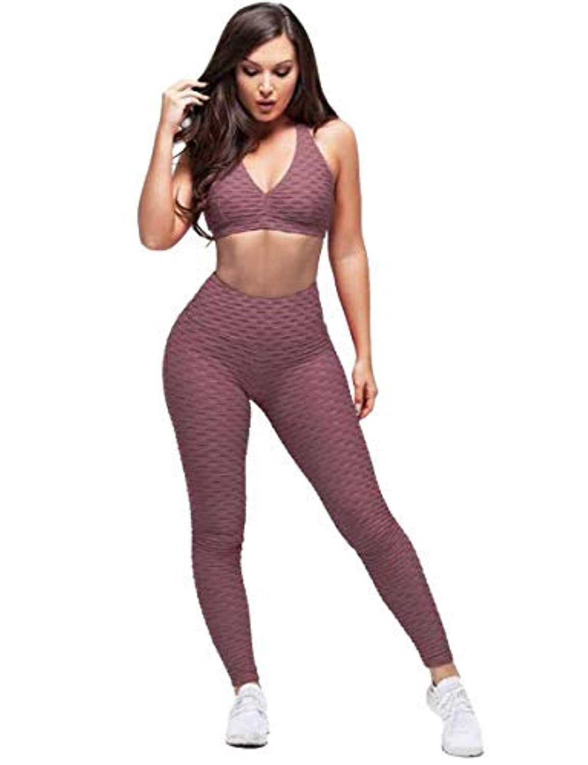 Seamless Yoga Set Gym Wear Workout Tracksuit for Women Pattern Print  High Waist Leggings Racerback Bra 2pcs Workout Outfit Athleticwear  High