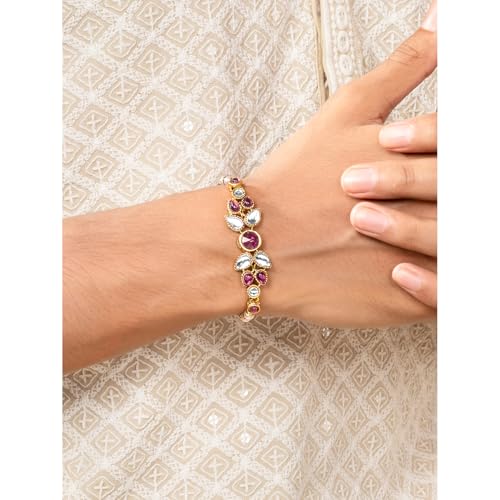 Image of Peora Rakhshabandhan Thread Rakhi for Brother Bhaiya | Kundan Beads & Crystal Studded | Combo Set of 2 | Rakhi Hamper Roli Chawal & Greeting Card